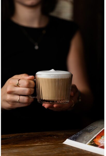 Tazzine in set per cappuccino in vetro 2 pz 250 ml Livio Duo – Vialli Design