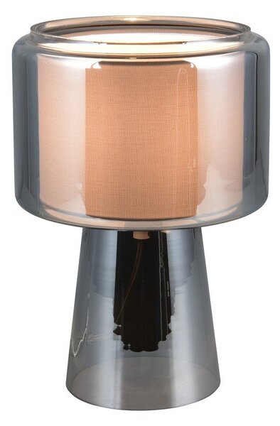Lampada da tavolo grigia (altezza totale 29 cm) Rocka – Trio