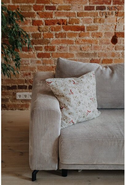 Federa con motivo natalizio 40x60 cm Mistletoe - Linen Tales