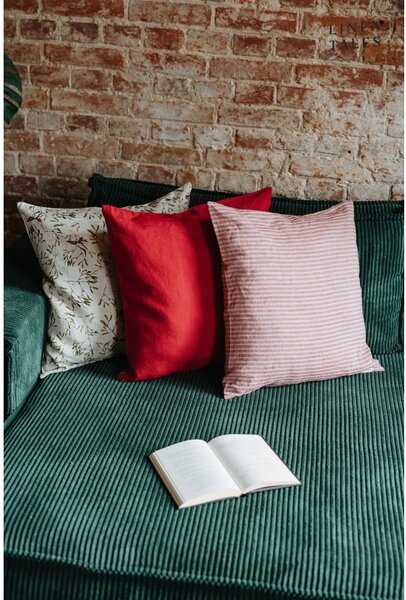 Federa con motivo natalizio 40x60 cm Mistletoe - Linen Tales