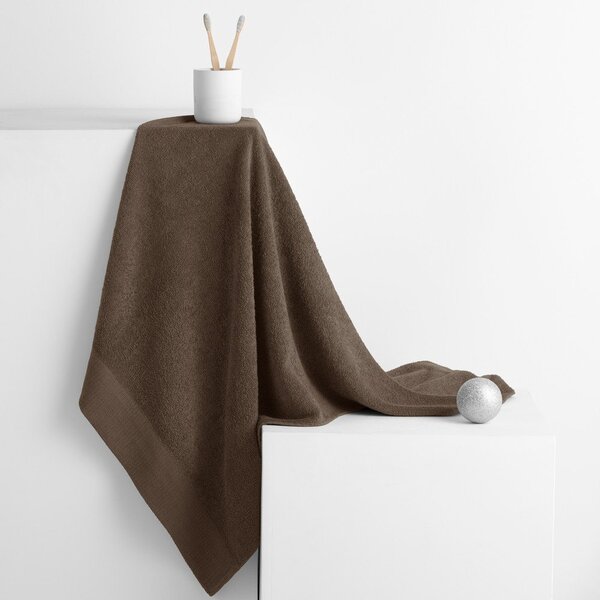 Asciugamano tipo terry marrone in cotone 30x50 cm Amari – Restilo
