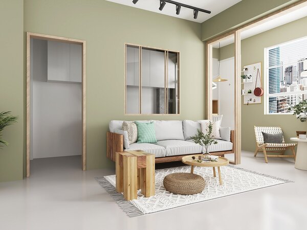 Vetrata scorrevole 120 x 130 cm (L x H) in Alluminio termolaccato Naturale chiaro - RAVENA
