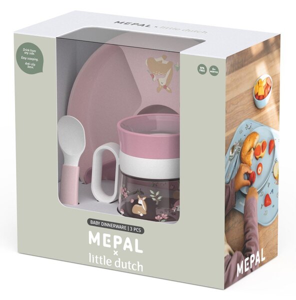 Set da pranzo per bambini in plastica 3 pz Fairy Garden by Little Dutch – Mepal