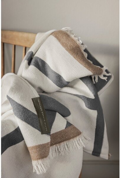 Coperta color crema 130x175 cm Shadow – Mette Ditmer Denmark