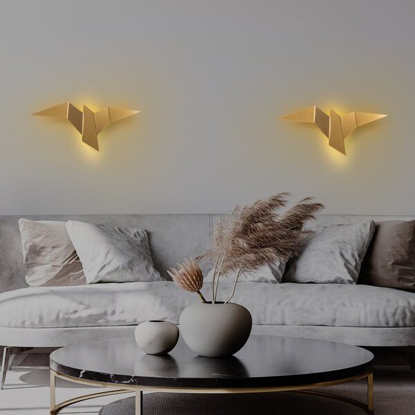 Lampada da parete LED dorata Pacali – Opviq lights