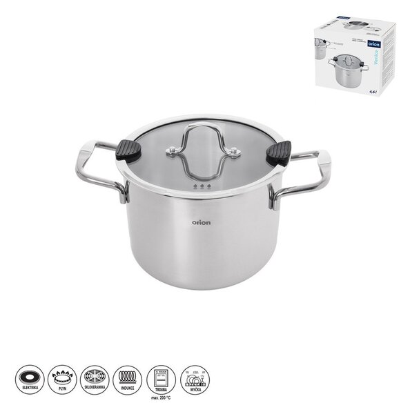 Pentola in acciaio inox con coperchio incluso 4,6 l Venice – Orion