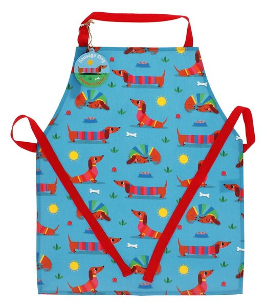 Grembiule per bambini in cotone Sunny Sausage Dog – Rex London