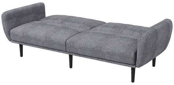 Divano Letto 3 Posti 208x84x82 cm in Tessuto Grigio