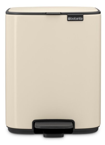 Cestino per la spazzatura beige in acciaio con pedale 7 l Bo – Brabantia