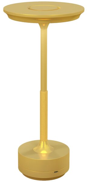 Lampada da Tavolo a LED Senza Filo Touch Ø13x28,5 cm Batteria Ricaricabile Oro