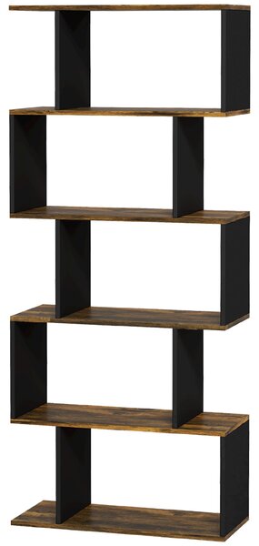 Libreria 5 Ripiani 70x29,5x163 cm in Legno Marrone Rustico