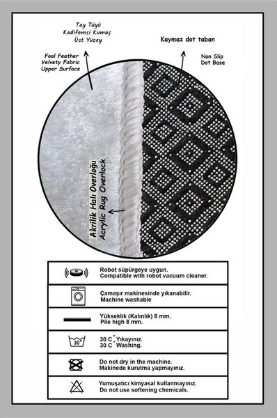 Set di tappetini per il bagno grigi 2 pz 60x100 cm Pendor – Foutastic