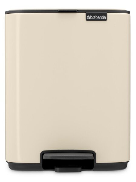 Cestino per la spazzatura beige in acciaio con pedale 7 l Bo – Brabantia