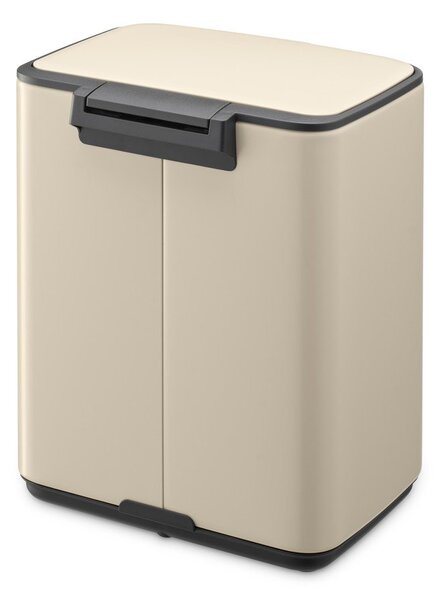 Cestino per la spazzatura beige in acciaio con pedale 7 l Bo – Brabantia