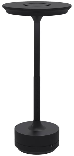 Lampada da Tavolo a LED Senza Filo Touch Ø13x28,5 cm Batteria Ricaricabile Nero