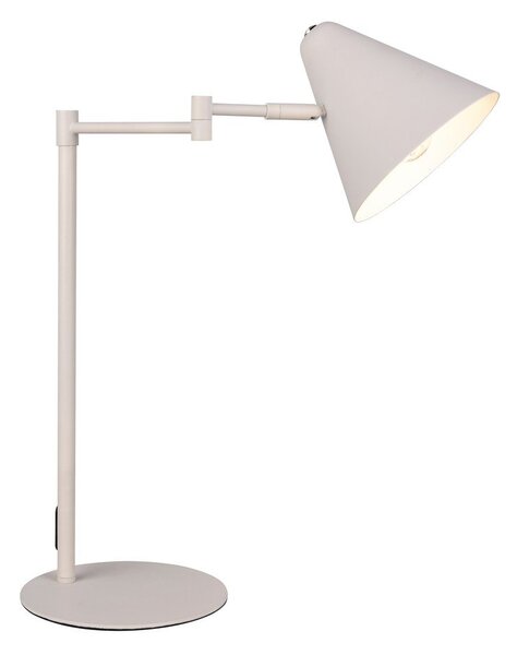 Lampada da tavolo avorio con struttura flessibile (altezza totale 50,5 cm) Cosima – Trio