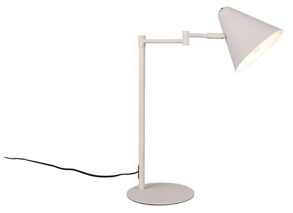 Lampada da tavolo avorio con struttura flessibile (altezza totale 50,5 cm) Cosima – Trio