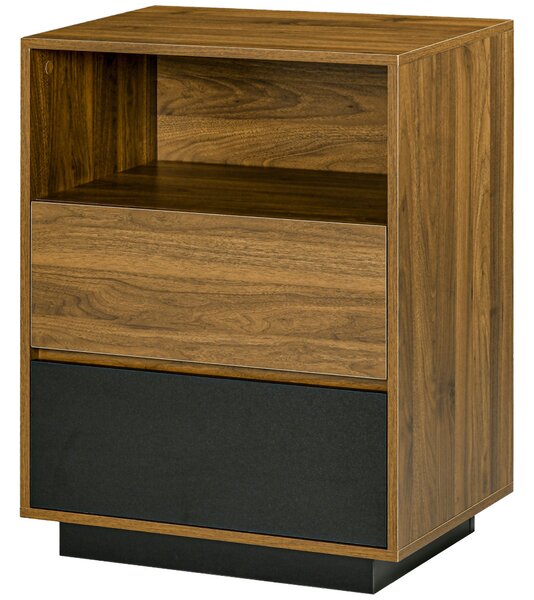 Mobile Multiuso 1 Ripiano 2 Cassetti 60x48x78 cm in Truciolato Marrone
