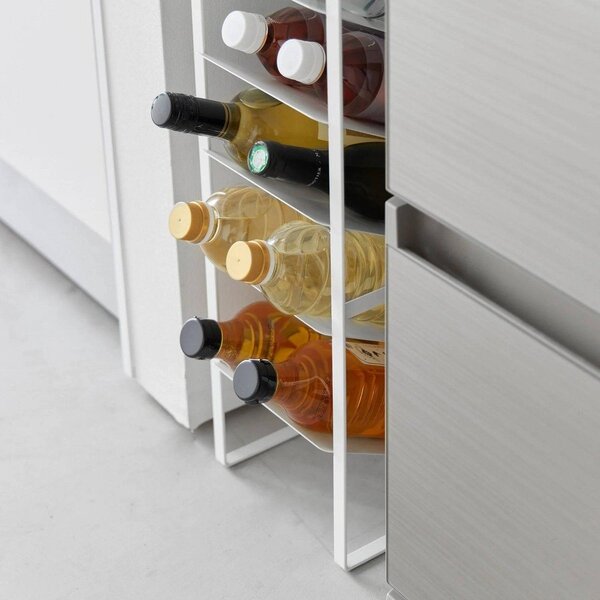 Portabottiglie bianco in metallo numero di bottiglie 16 20x88,5x19 cm Tower – YAMAZAKI