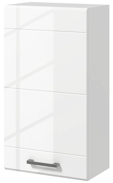Pensile da Bagno 1 Anta 37x22,5x70 cm in MDF Bianco