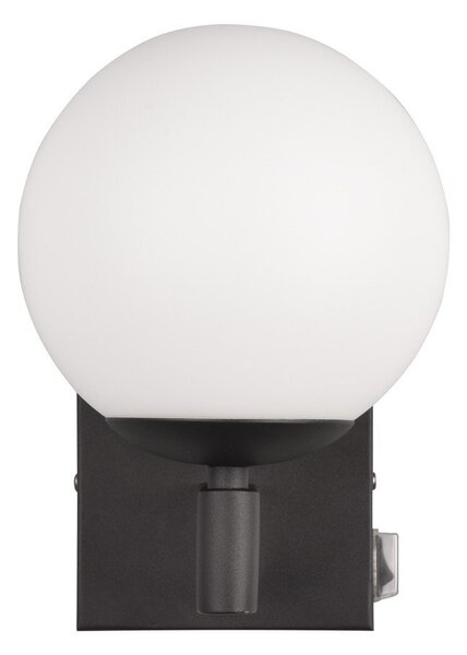 Lampada da parete nera opaca ø 14 cm Kula – Trio