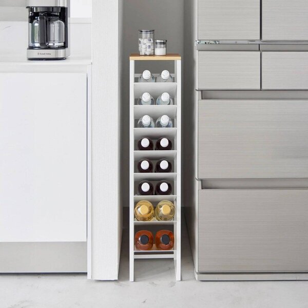 Portabottiglie bianco in metallo numero di bottiglie 16 20x88,5x19 cm Tower – YAMAZAKI