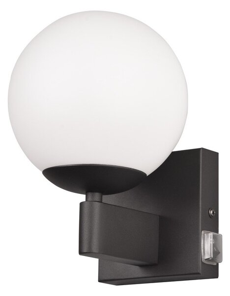 Lampada da parete nera opaca ø 14 cm Kula – Trio
