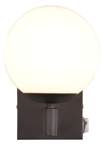 Lampada da parete nera opaca ø 14 cm Kula – Trio