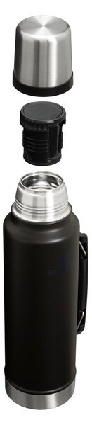 Borraccia termica nera in acciaio inox 1,4 l Legendary Classic Bottle Black 2.0 – Stanley