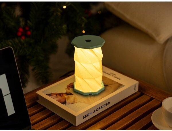 Decorazione luminosa bianca/turchese con ricarica USB portatile ø 8 cm Twist – Gingko