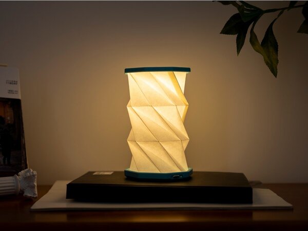 Decorazione luminosa bianca/turchese con ricarica USB portatile ø 8 cm Twist – Gingko