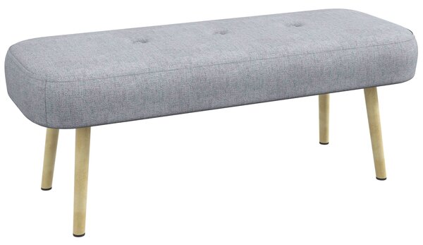 Panca Fondoletto 114x38x45 cm in Tessuto Grigio