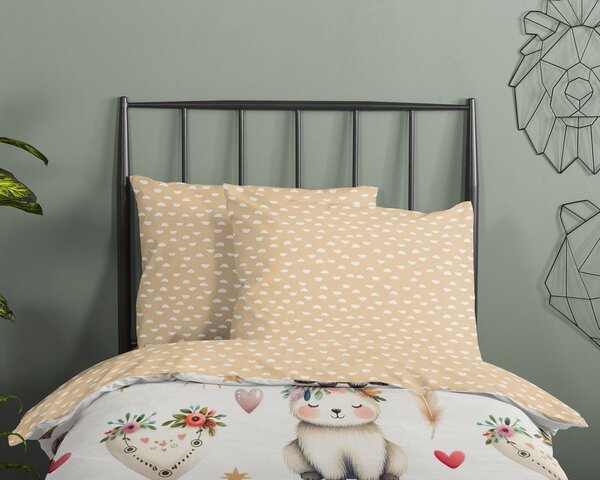 Set copripiumino e federa da bambini beige in cotone per culla 100x135 cm Luz – Good Morning