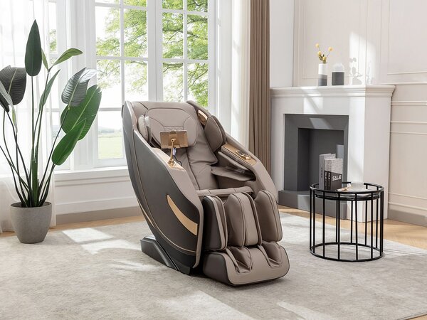Poltrona massaggiante Sistema zero gravity in Similpelle Beige - MOWATA