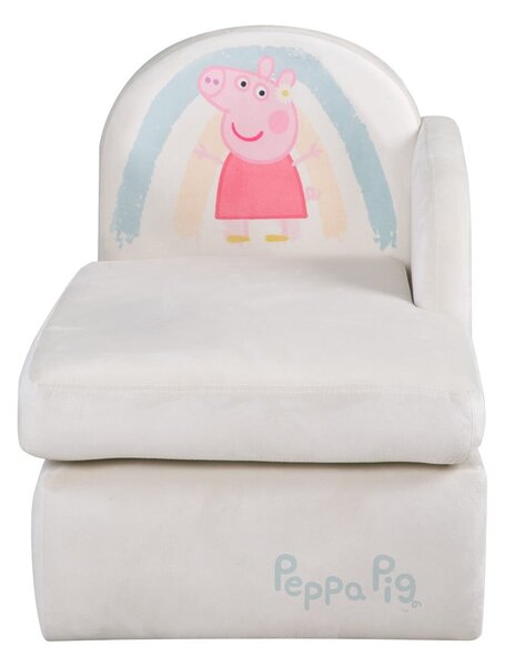 Divano per bambini in velluto bianco 75 cm Peppa Pig - Roba