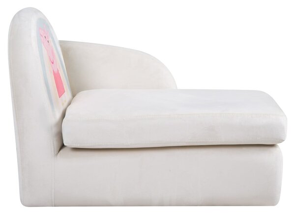 Divano per bambini in velluto bianco 75 cm Peppa Pig - Roba