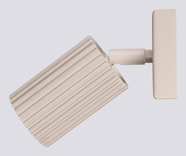 Faretto grigio tortora in metallo 8x16 cm Gleam – Sollux