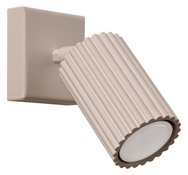 Faretto grigio tortora in metallo 8x16 cm Gleam – Sollux