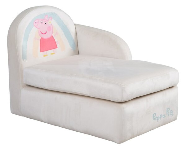 Divano per bambini in velluto bianco 75 cm Peppa Pig - Roba