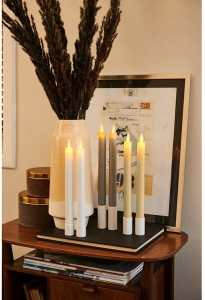 Candele a LED in set con alimentazione a batteria 2 pz (altezza totale 25 cm) Sara Crown – Sirius