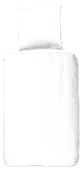 Set copripiumino e federa bianco in cotone renforcé per letto singolo/per letto esteso 140x220 cm Uni – Good Morning