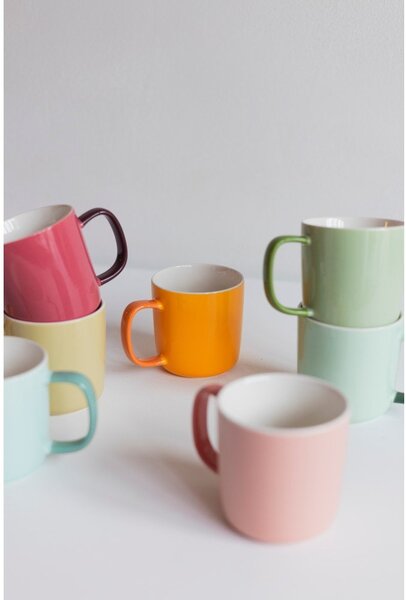 Tazza rosa in new bone china 370 ml Mae – ONA