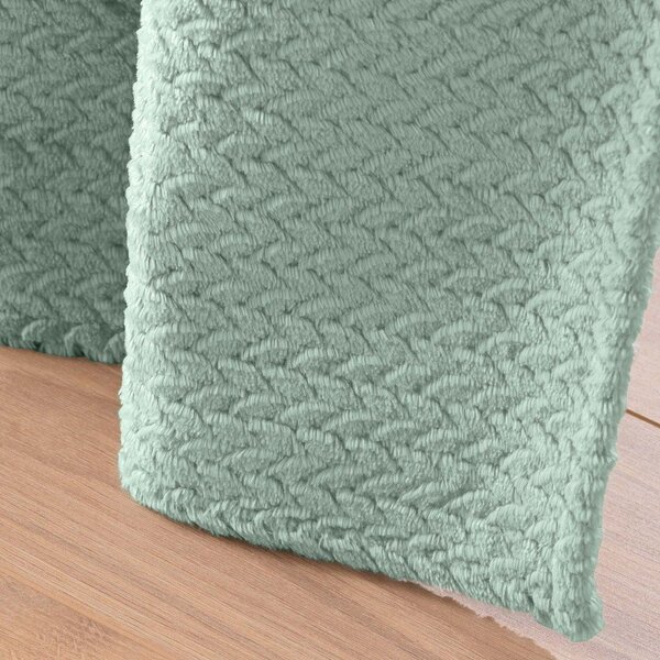 Tenda verde in microflanella 140x240 cm Flanela – douceur d'intérieur