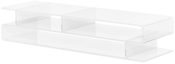 Supporto Monitor PC con Scomparti Centrali 57x19x11,5 cm in Acrilico Trasparente