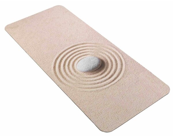 Tappetino per il bagno marrone chiaro 50x120 cm Serena – douceur d'intérieur