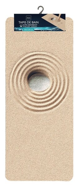 Tappetino per il bagno marrone chiaro 50x120 cm Serena – douceur d'intérieur