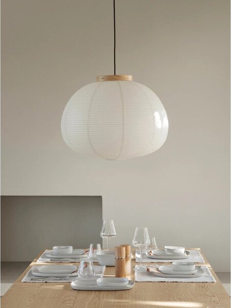 Lampadario bianco con paralume in carta ø 60 cm Kami – Blomus