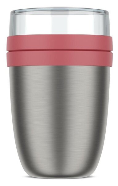 Borraccia termica rosso chiaro/argentata in acciaio inox 500 ml Ellipse – Mepal