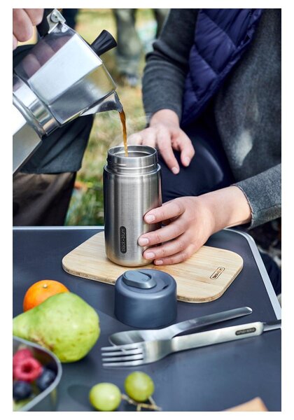 Tazza termica argentata in acciaio inox 340 ml – Black + Blum