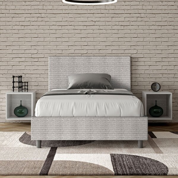 Letto 1 Piazza e Mezzo 120x190 cm Senza Rete Adele Aragona 1 Bianco